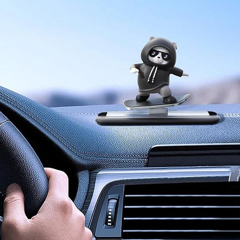 Funny Skateboard Bear Car Dashboard Decoration | Best Quality Decoration Piece For Car 