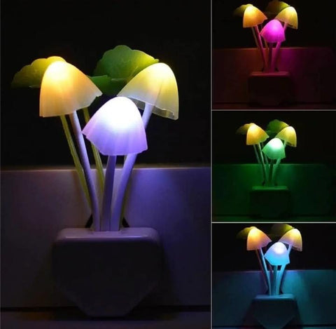 (NW000146) Mushroom Night Light Dusk To Dawn Sensor LED Night Lights Flower Lamp Bedroom Babyroom Lamps For Kids Gifts