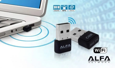 Alfa Mini USB WiFi Adapter | 300Mbps Wireless LAN Card for Computer &amp; Laptop | Best Wireless Adapter
