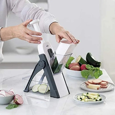 5 in 1 Mandoline Vegetable Slicer Food Chopper, Vegetable Cutter, Quick Fruit Dicer high quality (Random color)