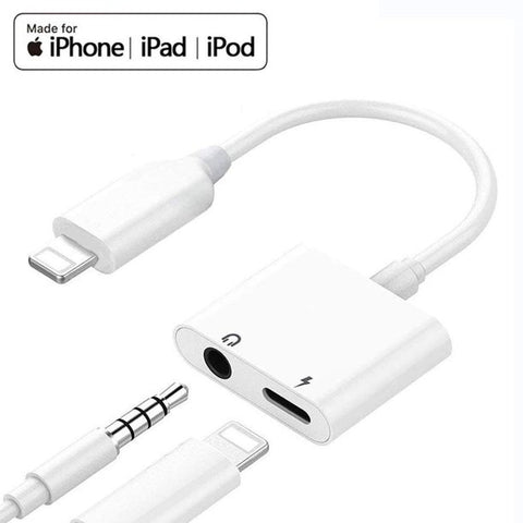 Apple iPhone Connector Lightning to 3.5mm Earphone Jack &amp; Mobile Charging Jack