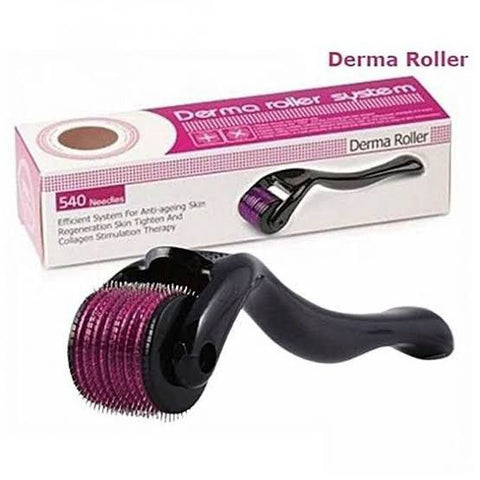 Derma Roller 540 Titanium Needle Facial &amp; Hair Therapy Microneedle Hair Regrowth Beard Growth Anti Hair Loss Treatment Thinning