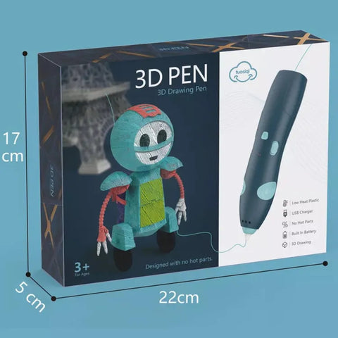 3D Pen for 3D Printing Drawing Pen USB 3D pen plus with safe filament Creative Learning for Children Kids as Toys DIY Arts &amp; Crafts Boy Girls Perfect Gift