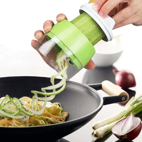 4in1 Vegetable Spiral Cutter / BPA-Free ABS plastic materials and 304 stainless steel blades