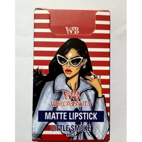 4 Pcs High Pigment Warda Beauty Little Smoke Mate Lipstick - Random Color
