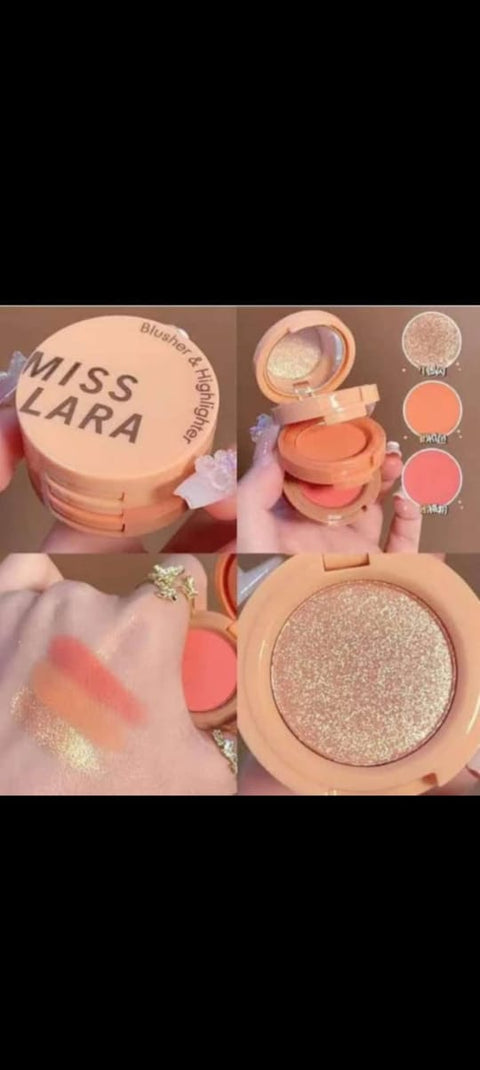 3 In 1 Matte Highlighter Blush Palette Pearly Blusher Shimmer Brighten Silkworm Eyeshadow Face Contour Powder Makeup Palette