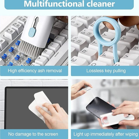 7 In 1 Kit Scalable Keyboard Cleaner Brush Earphone Cleaning Pen Cleaner Multifunction cleaning brush (random colors)
