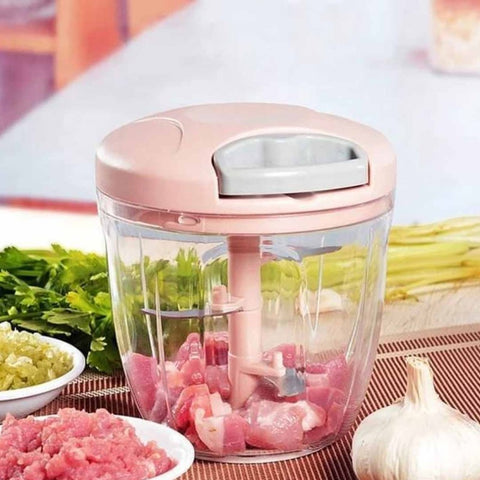 5 Blades Manual Vegetable Chopper Cutter Hand Pull Food Chopper (random color)