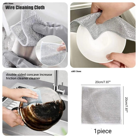 (pack off 10) Dish washing Cleaning cloth | Wire Dish washing Rugs for Kitchen Dishes