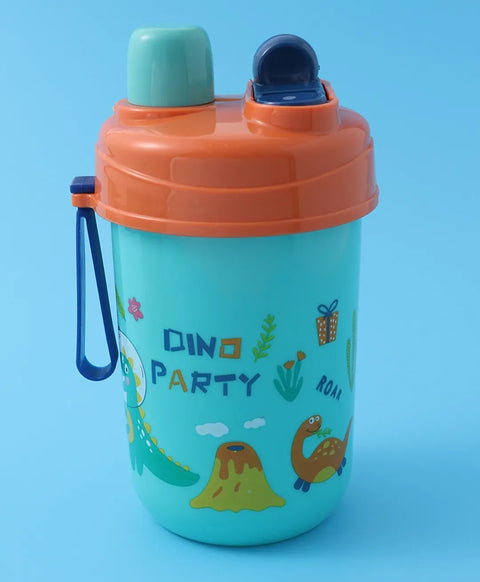 Dino Party Water Bottle for Kids – Cute Dinosaur-Themed Leak-Proof Drink Bottle with Straw Lid | BPA-Free, Durable &amp; Reusable Water Bottle for School, Travel, and Birthday Party Favors - Random Color