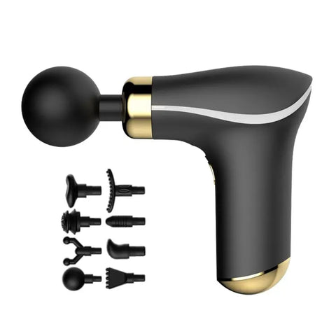 Compact Power Massage with 8 Interchangeable Heads, Cordless &amp; Rechargeable Massager for Deep Tissue Muscle Relaxation KH-325.(random color)