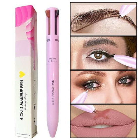 Eye ShadowLiner Combination 4 In 1 Makeup Pen Multifunctional Cosmetics Ballpoint Pens Waterproof Eyeliner Eyebrow Pencil Long lasting Highlighter Stick