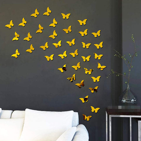 (pack of 30)  3D acrylic Butterfly  Wall Decoration Items for Home, Bedrooms Inspire Kids and Look Decent