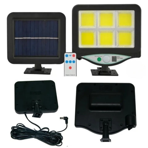 128 LED Solar Wall Light Garden Security Lamp PIR Motion Sensor IP65 with Remote Control Outdoor Solar Panel Lighting