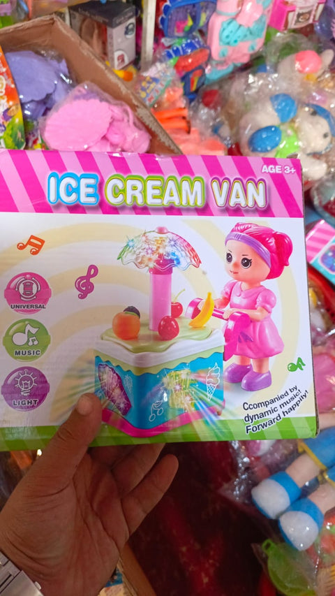 Cute Doll Ice Cream Cart With Music &amp; Lights