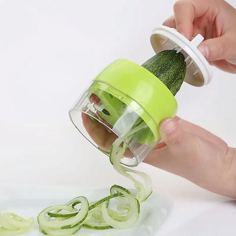 4in1 Vegetable Spiral Cutter / BPA-Free ABS plastic materials and 304 stainless steel blades