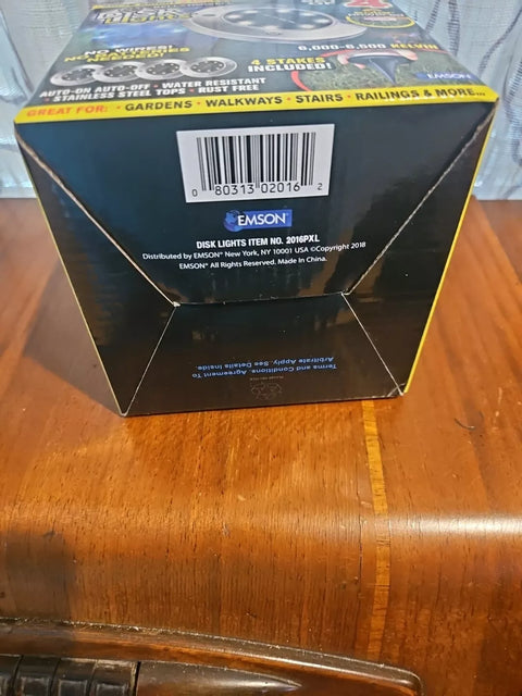 Disk Lights 8 LED Version Solar Powered Auto on off Outdoor Lighting