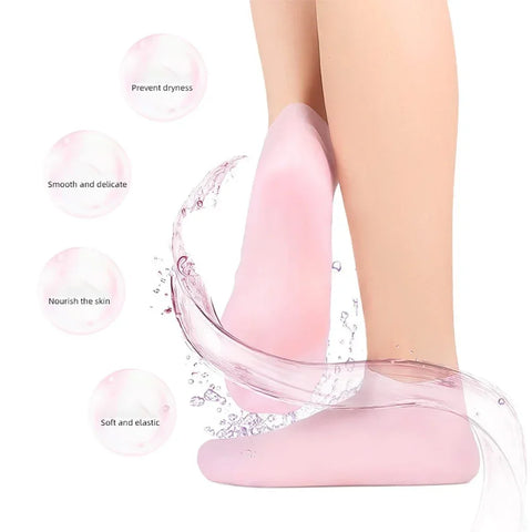 01 Pair Silicone Jelly Socks Gel Moisturizing Socks Foot Care Protector