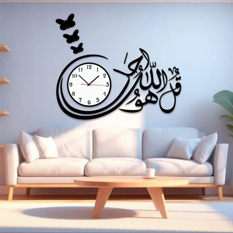 3d wall clock Wooden Wall Clock I  for bedroom I Quartz Watch DIY Design