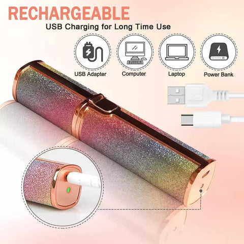 Blawless 2 in 1 eyebrow trimmer | 2 In 1 Hair Remover Chargeable , Multi Attractive Color With USB Charging Cable And Cleaning Brush