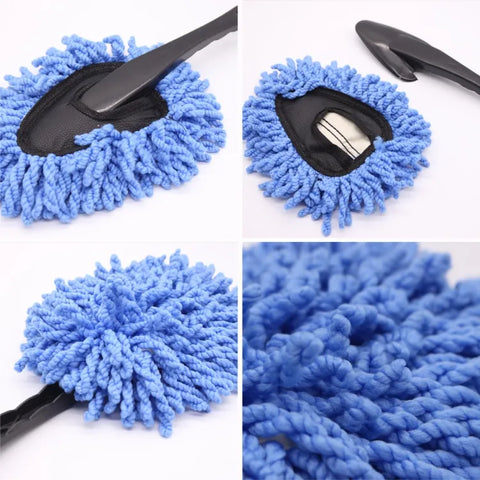 Car Wash Microfiber Cleaning Brush Car Collector Cleaning Dusts Mop Bristles Strong Water Absorption Vehicle Cleaning Wax Mop Brush, Home Cleaning Used Dust Removal Dusting Tool (Random Colors)