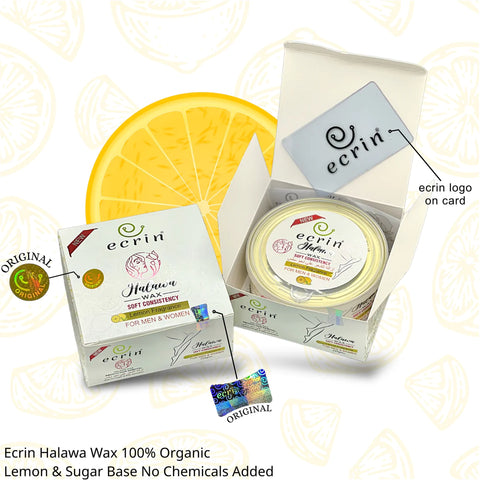 ECRINCOSMETICS  Ecrin Organic Halawa Wax - 100% Lemon &amp; Sugar Base