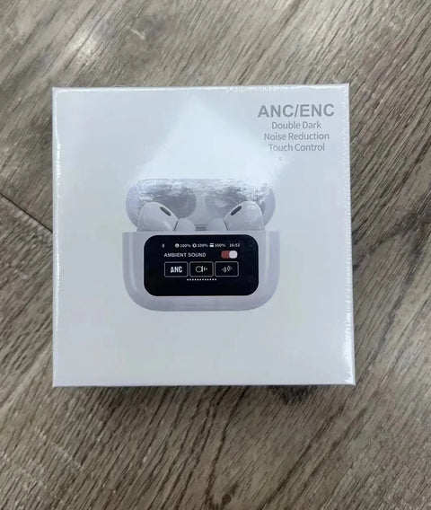 A9 Pro Wireless Bluetooth Headphones ANC Noise Reduction Headset LED Touch Screen Earbuds (random color)