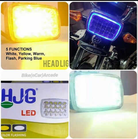 5 function Led head light | 15 led fog bike headlight beam for cg 125 and all 70cc bikes | Best Quality Headlight