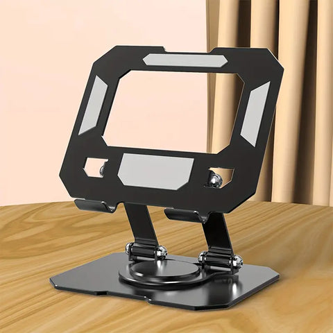 360° Rotating Metal Tablet &amp; Mobile - Adjustable, Foldable, and Portable Desk Mount with Cooling Design for Phones, Tablets, and Small Devices, Device Cooling Stand | Stainless Steel Stand, Tablet Holder Stand - Random Color