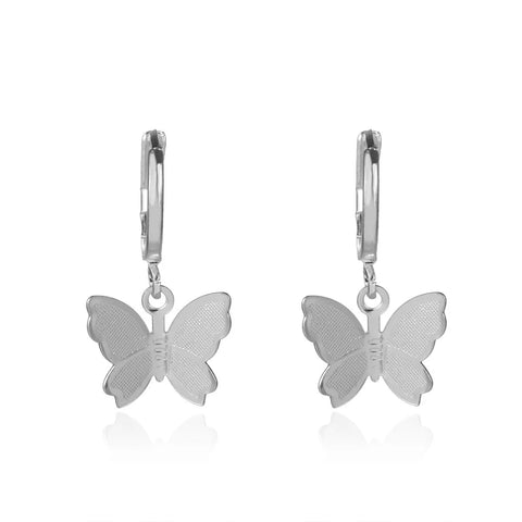 Butterfly Koren earrings | Drop Earrings Simple Butterfly Shape Pendant Dangle Hoop Earring Women Girls