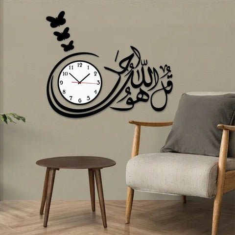 3d wall clock Wooden Wall Clock I  for bedroom I Quartz Watch DIY Design
