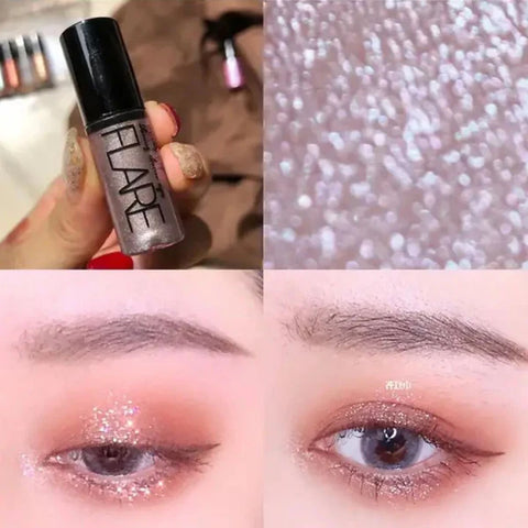 6 PCs set Liquid Glitter Eyeliner, Metallic Shimmer Glitter Eyeshadow, Long Lasting Waterproof Sparkling Eyeliner Eye Shadow