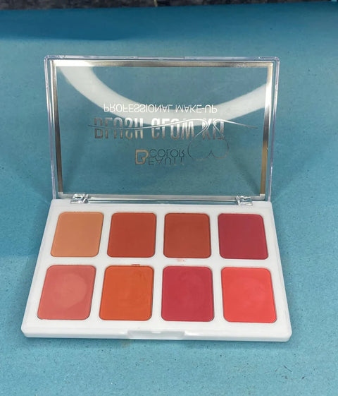 Beauty Color Blush Glow Kit - 8 Vibrant Colours Palette