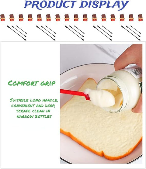 3 pcs Mini Silicone Telescopic Spatula and Scooping Spoon, Mini Makeup Spatula , Heat-resistant Silicone Spatula Sets for Cooking, Cosmetics