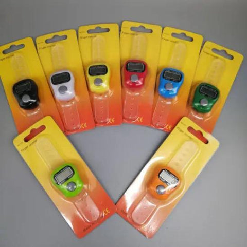 Finger Counter Tasbih Digital Electronic Tally Counter Praying Muslim LCD Counter .. pack of 2  (random color)