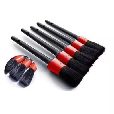 5 pcs Car Detailing Brushes Set | Car Cleaning Brush | Car Interior Cleaning Brush for Exterior,Leather, Air Vents &amp; Emblems | Different Sizes with Hanging Holder Option