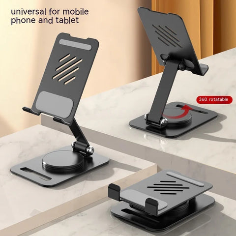 360-Degree Rotate Metal Desk Mobile Phone &amp; Tablet Holder Stand (Random Color)