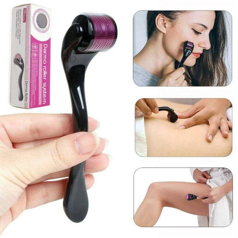 3 in 1 combo deal 1 Derma Roller (0.5mm) , Silicone Scalp Massage Brush , Oil Bottle