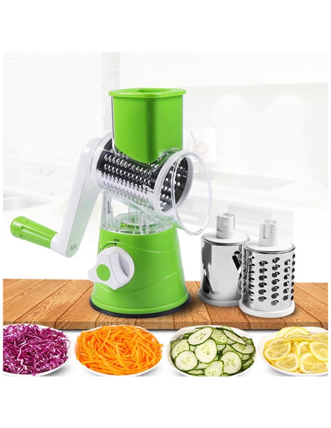 Drum Cutter TableTop Drum Grater | Manual Vegetable Cutter Slicer &amp; Grater | Multi-Functional Kitchen Gadget ( Random Color )