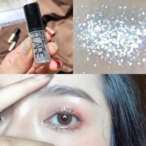 6 PCs set Liquid Glitter Eyeliner, Metallic Shimmer Glitter Eyeshadow, Long Lasting Waterproof Sparkling Eyeliner Eye Shadow