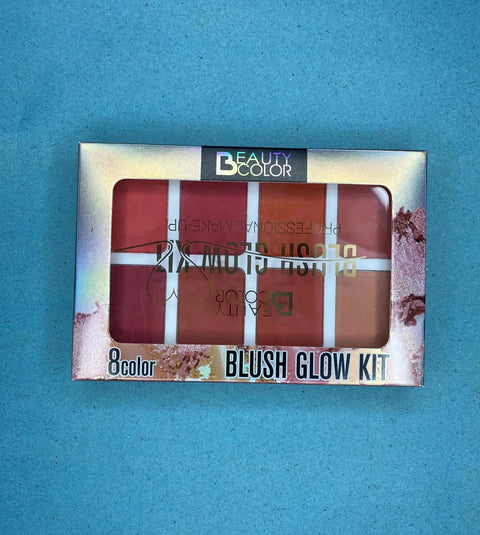 Beauty Color Blush Glow Kit - 8 Vibrant Colours Palette