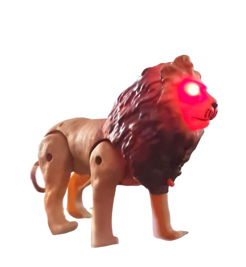 Battery Operated Lion with Light Sound &amp; Walk, Funny Electric Lion Cartoon Toy, Forest Animal Wild Animal Toy