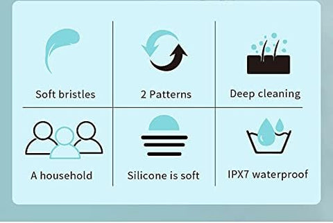 CNAIER Bath and Body Scrub Electric Brush Set - Rechargeable 4 in 1 (Random Color)