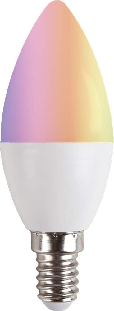 Energizer Smart LED Multicolor Dimmable WiFi Bulb, 5.5W, App Controllable, Home Bulb, with Alexa, Google and Siri, No Hub Required, Lamp Holder E14