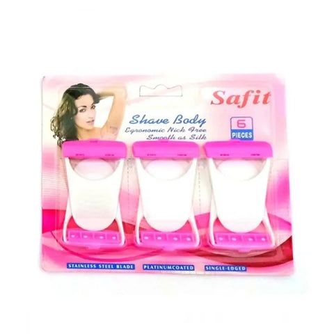 6 Pcs Set  Safit  Women Razor Disposable Body Shaving Razor
