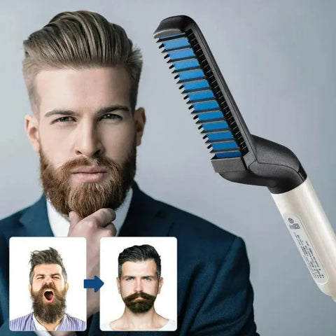 Beard Straightening Comb Electric Hair Comb Hair Styler for Men Hair Hot Comb