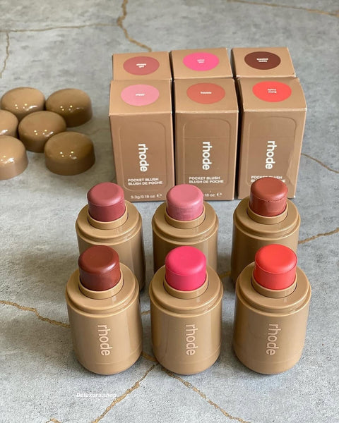 6 Colors Rhode Pocket Blush | Makeup Beauty Cosmetics long Lasting &amp; Moisturizing Pocket Blush