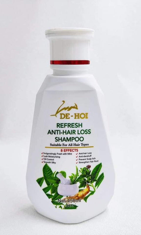 De-Hoi  Refresh Anti-hair Loss Shampoo Ginger Hair Care Shampoo Helps Stop Hair Loss 450ml