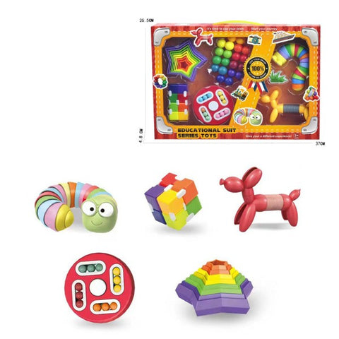 Educational Suit Series: All-in-One Magnetic Building Blocks, Sensory Fidget &amp; STEM Learning Toy Set for Kids | Develops Creativity, Fine Motor Skills &amp; Problem-Solving (Ages 3+)