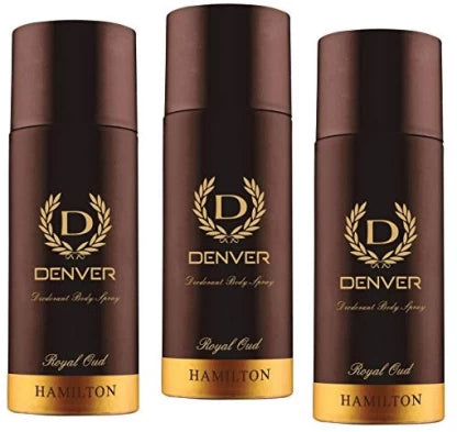Denver ROyal Oud Hamilton body spray Full long lasting for  Men (200 ml) Made in india